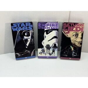 Star Wars 3-Tape Set (VHS,1995) Star Wars, Empire Strikes Back & Return Of Jedi